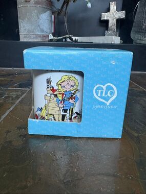 Vintage TLC Greetings In Stitches Craft-Aholic Michele Johnson Coffee Mug 13003
